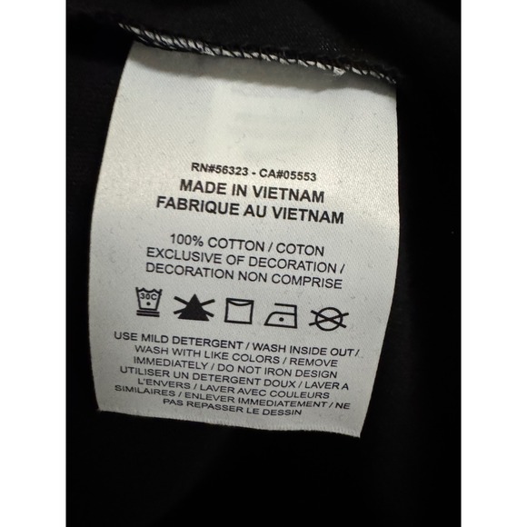 Nike Womens Rhinestone Just Do It Oversized T-Shirt Black Cotton Tee Large - Picture 4 of 5